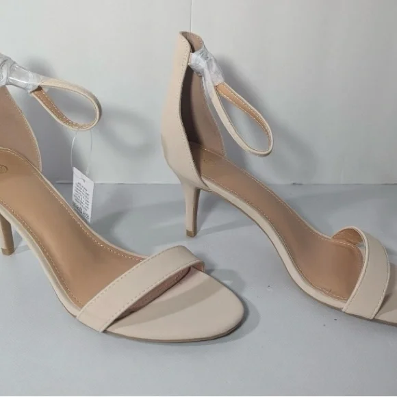 NEW-Size 8.5M Womens mysoft Stiletto Heeled Sandals Open Toe Nude Color JD03 - Picture 5 of 7